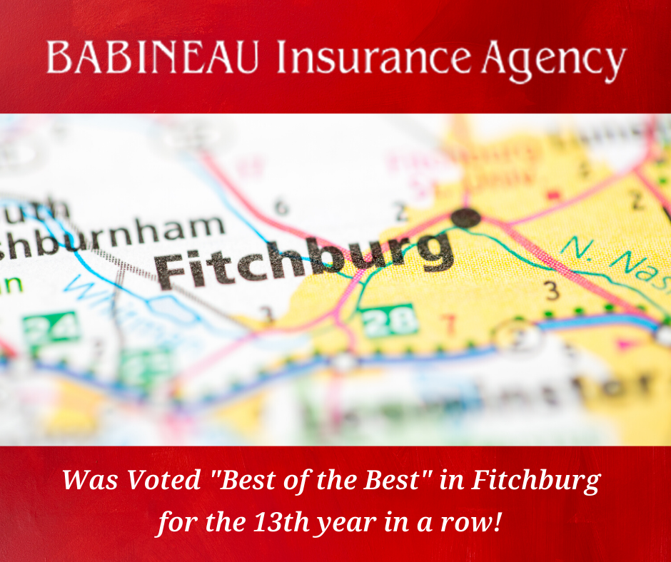 Babineau Insurance Agency Map Graphic - Was Voted Best of the Best in Fitchburg